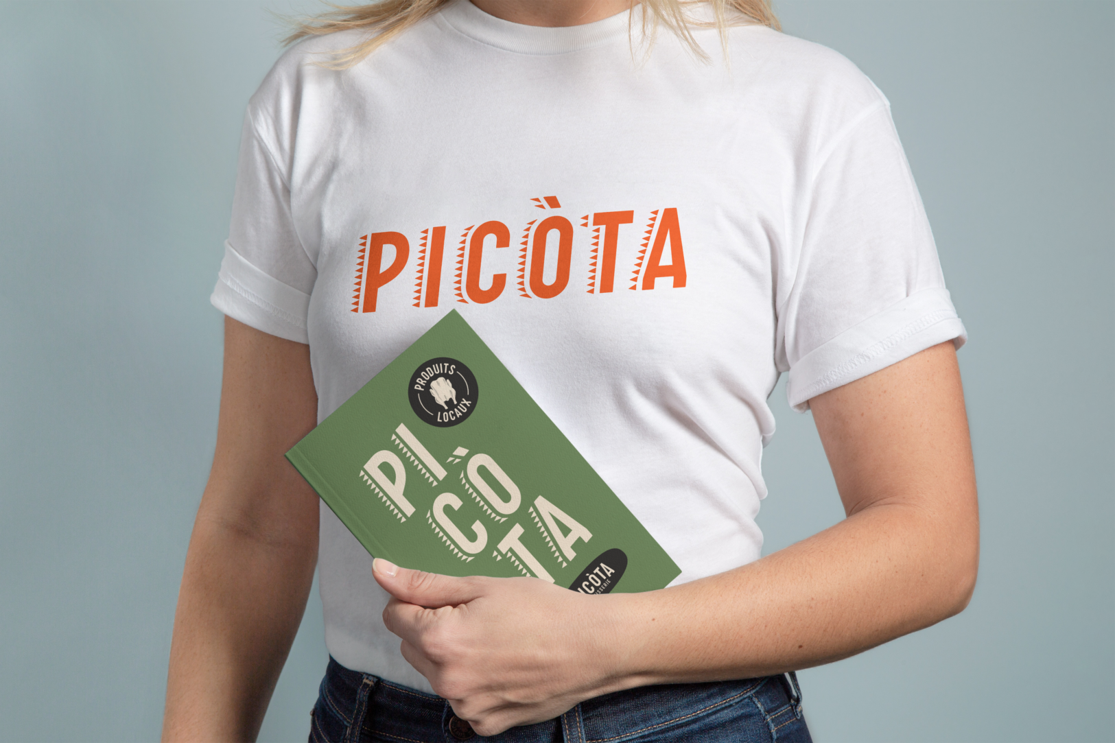 T-Shirt with Notebook Mockup